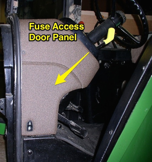 Fuse Access Door Panel - John Deere 4055 4255 4455 4555 4755 4955 4560 4760  4960 - Tractor Interior Upholstery LLC