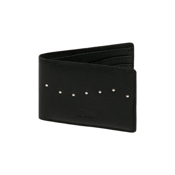 DIME STUDDED BIFOLD WALLET - (BLACK)