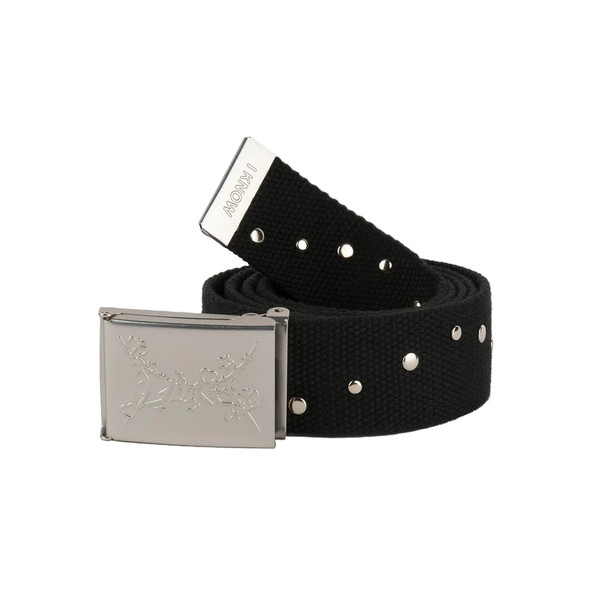 DIME STUDDED HEADBANGER BELT - BLACK