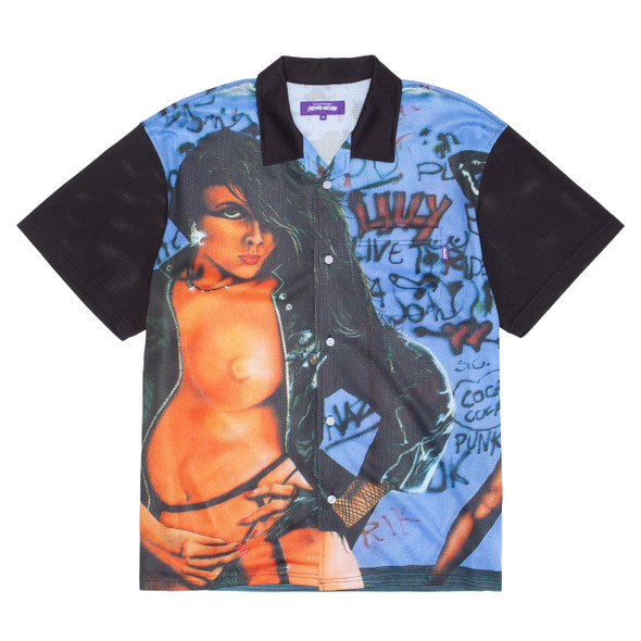 FUCKING AWESOME FA PARIS GIRLS MESH CLUB SHIRT - AOP