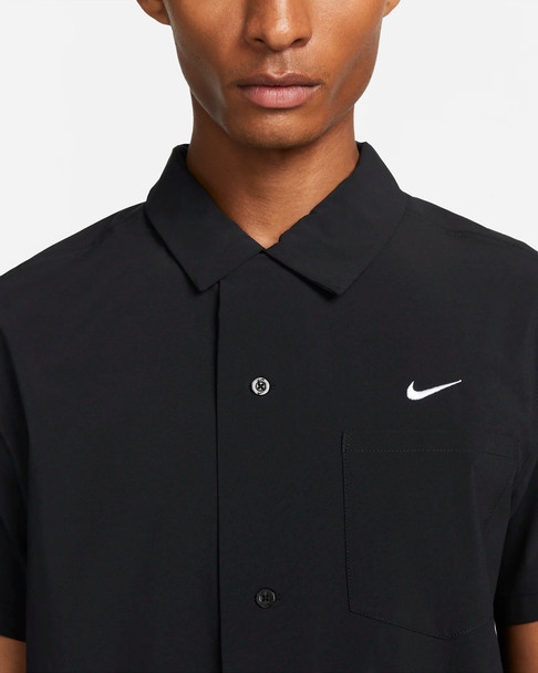 NIKE SB SS BOWLING BUTTON SHIRT -(BLACK/WHITE)