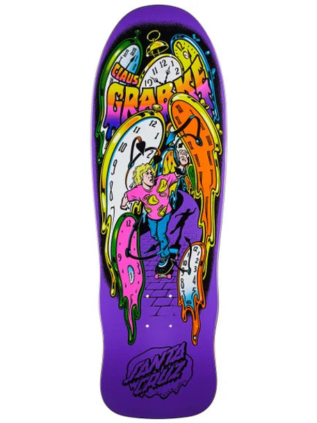 SANTA CRUZ GRABKE MELTING CLOCKS REISSUE DECK- 9.7IN X 29.4IN