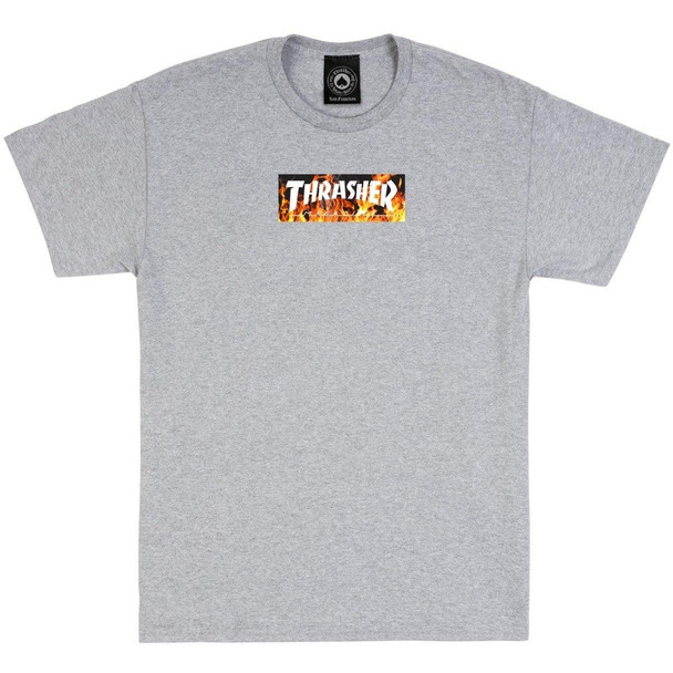 THRASHER BLAZE TEE - SPORT GREY