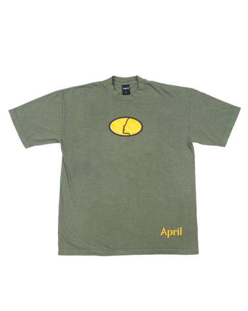 APRIL THE FACE TEE - (ARMY GREEN)