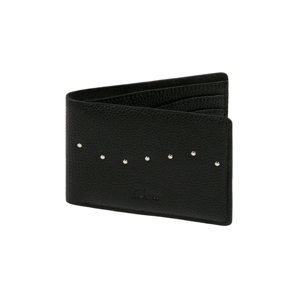 DIME STUDDED BIFOLD WALLET - (BLACK)