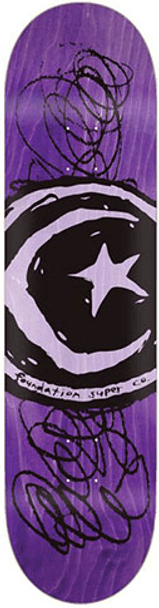 FOUNDATION TEAM STAR & MOON SCRIBBLE DECK (7.75-8.5)