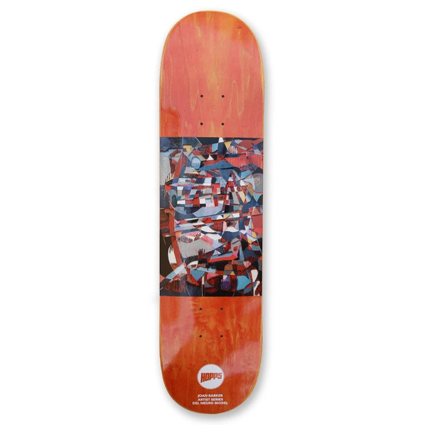 HOPPS SKATEBOARDS DEL NEGRO JOAN BARKER ABSTRACT SERIES DECK