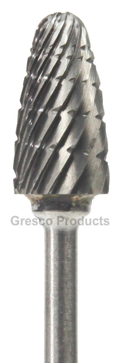 Lab Carbide Bur 84T - HP Shank - Rounded Tapered - 066 Diameter