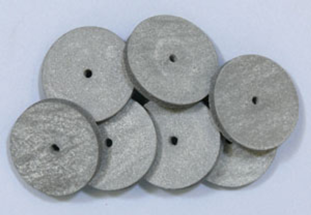 Rubber Polishing Wheels Unmounted Dental Lab - Gray - 100 Count