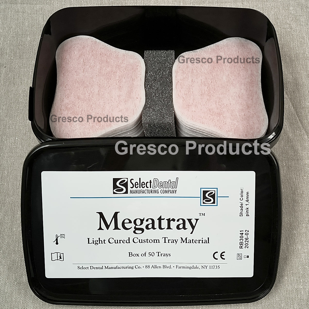 プラスレイ Select Dental Megatray Light Cure Custom Tray Material Thin 1.4mm