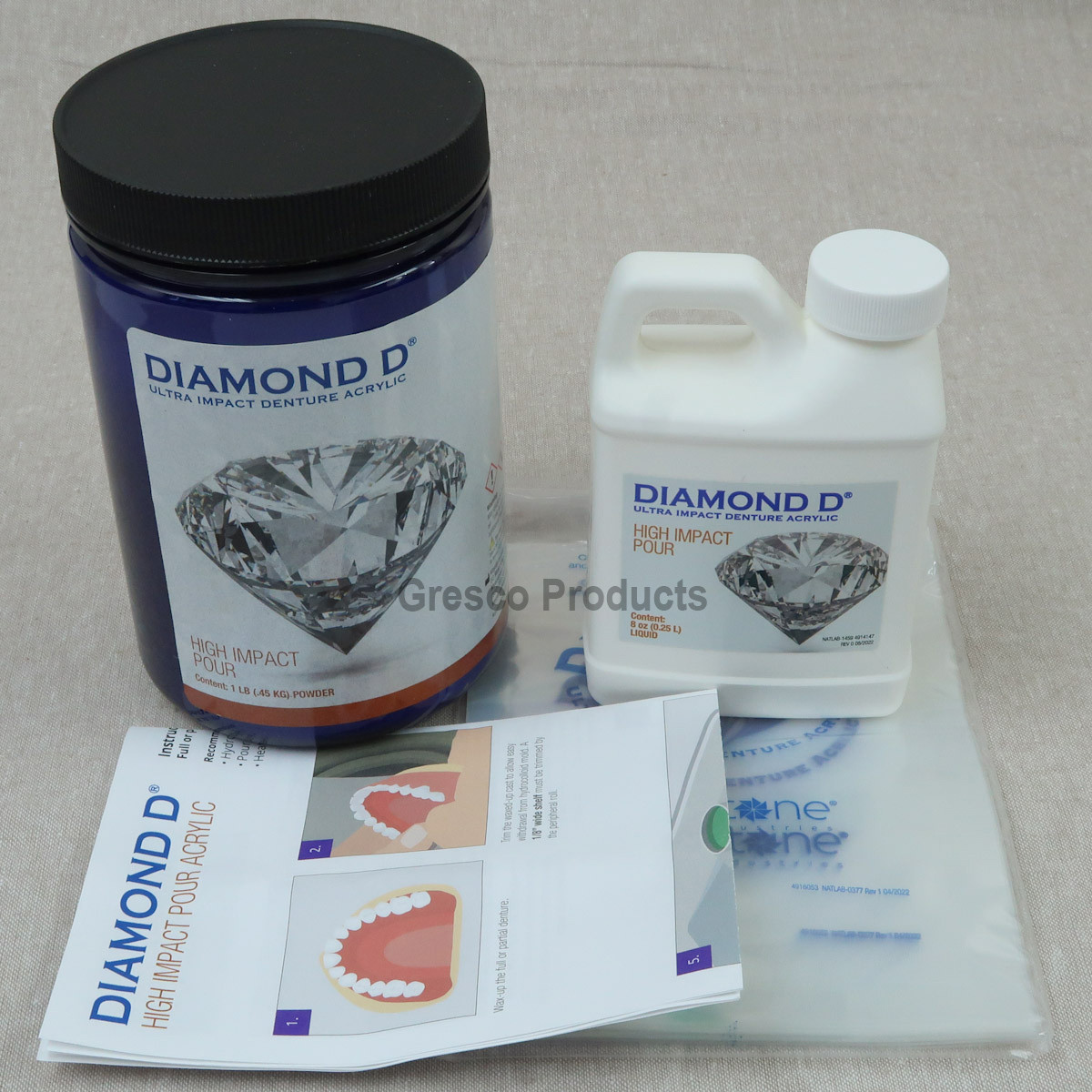 Keystone Diamond D High Impact Pour Acrylic for Dentures Original