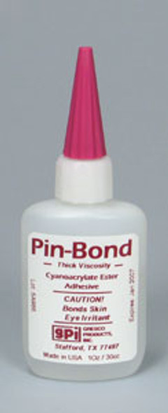 Pin-Bond - Super Glue Cyanoacrylate Adhesive - Thick Viscosity - 1 ounce bottle