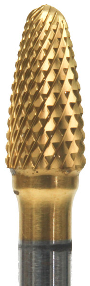 Dental Lab Lathe Titanium Nitride Carbide Bur A-3/8 - 1/4" Shank