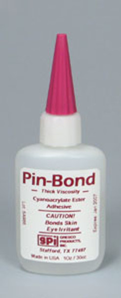 Pin-Bond - Super Glue Cyanoacrylate Adhesive - Thick Viscosity - 1 ounce bottle