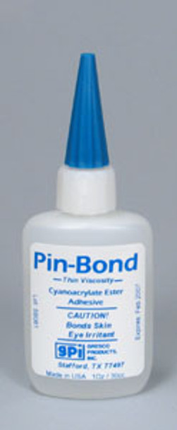 Pin-Bond - Super Glue Cyanoacrylate Adhesive - Thin Viscosity - 1 ounce bottle