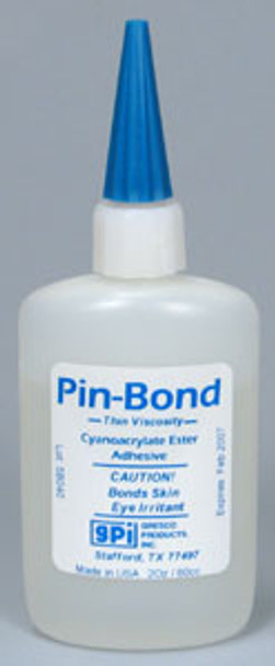 Pin-Bond - Super Glue Cyanoacrylate Adhesive - Thin Viscosity - 2 ounce bottle