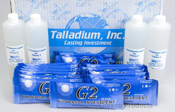 Talladium Galaxy 2 Universal Casting Pressing Investment - 100 x 100g Powder and Liquid