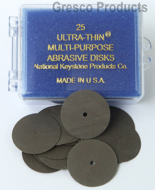 Keystone Ultra-Thin Dental Lab Separating Abrasive Disks 1300470 - 22mm x .2mm - 25 Count