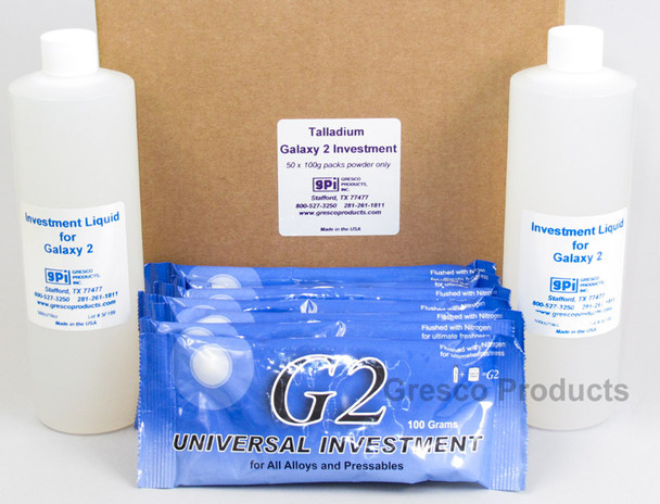 Talladium Galaxy 2 Universal Casting Pressing Investment - 50 x 100g Powder and Liquid