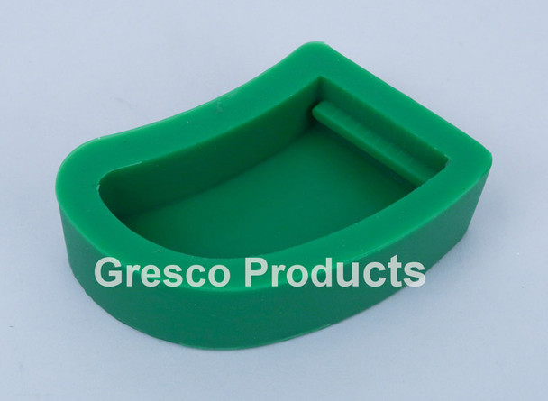 Silicone Rubber Dental Base Former for Plastic Disposable Articulators - Green - Left Quadrant