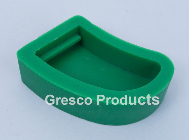 Silicone Rubber Dental Base Former for Plastic Disposable Articulators - Green - Right Quadrant