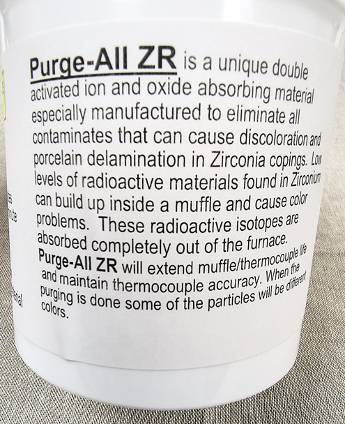 Vision Dental Lab Purge All Zr Porcelain Furnace Decontamination Kit With Crucible - 8 Ounce