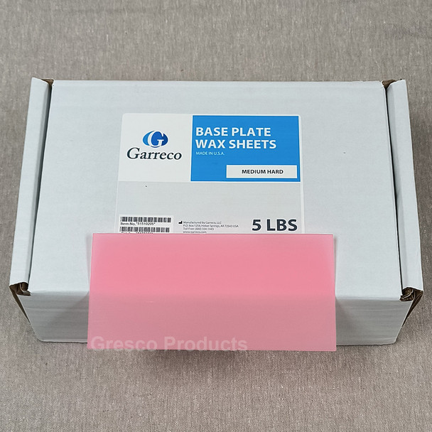 Garreco Base Plate Wax for Dentures - Medium Hard - 5 Lb. Box