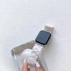 White Resin Marble Apple Watch Strap