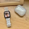 White Resin Marble Apple Watch Strap