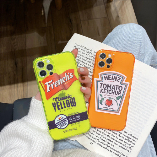 Fluorescence Ketchup/ Mustard iPhone Case