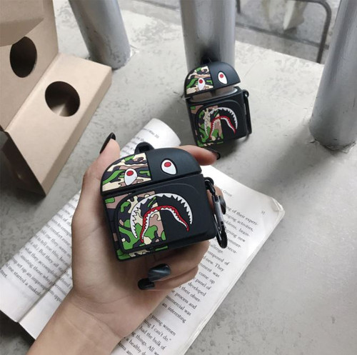 Camo Shark Airpod Case