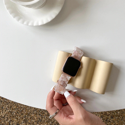 Pink Resin Marble Apple Watch Strap Pink Resin Marble Apple Watch Strap