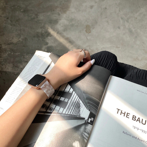 Pink Resin Marble Apple Watch Strap Pink Resin Marble Apple Watch Strap