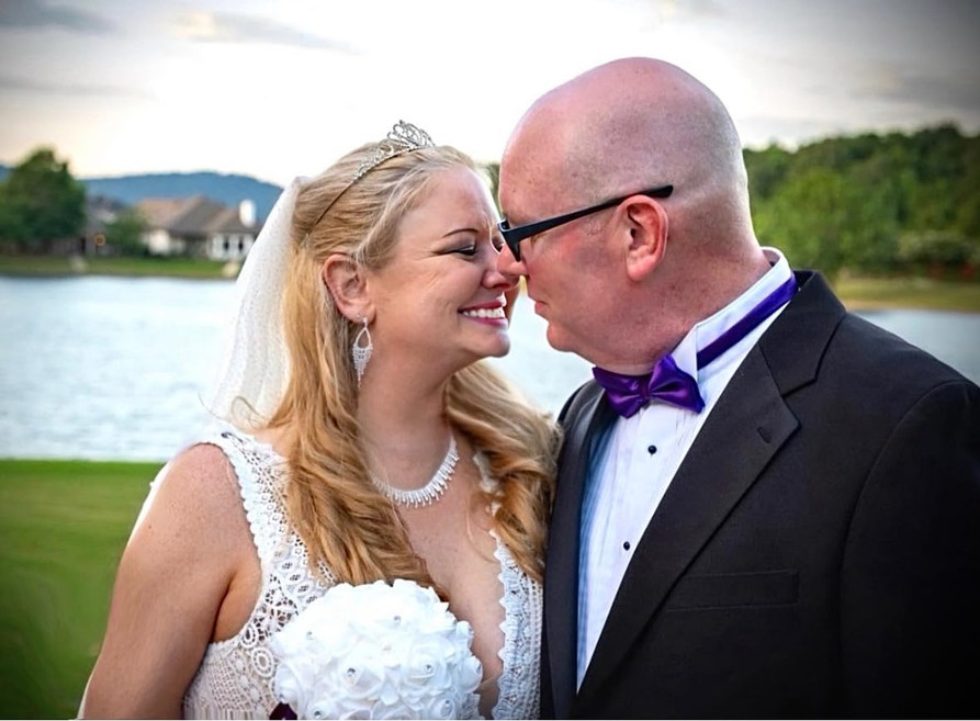 This Affordable Lace Ball Gown Wowed at My Lakeside Wedding