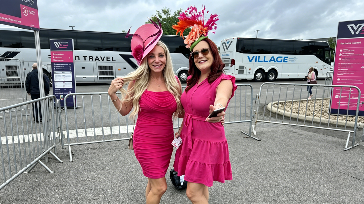 My Fuchsia Bodycon Held Up at the Oaks