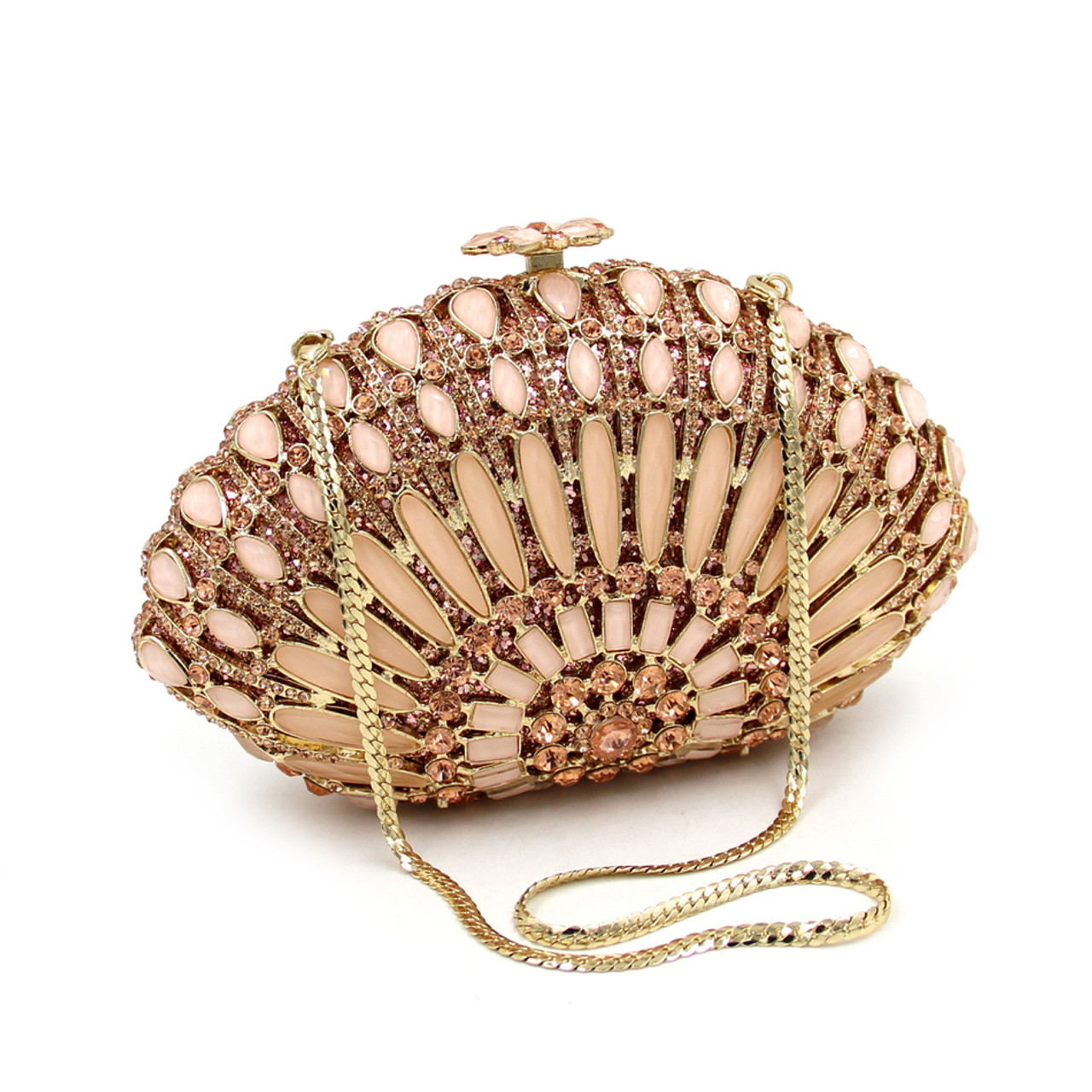 Modest / Simple Gold Rhinestone Clutch Bags 2018