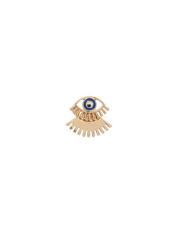 Golden Eye-Shaped Stud Earrings