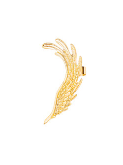 Feather Design Stud Ear Climber 1pc