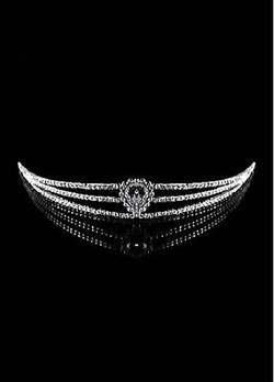 In Stock Gorgeous Czech Rhinestones & Alloy & Man-made Crystal Silver-plated Tiara