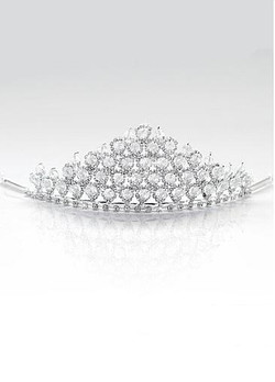 In Stock Stunning Rhinestones & Alloy & Man-made Pearl Tiara For Your Fabulous Wedding Dress