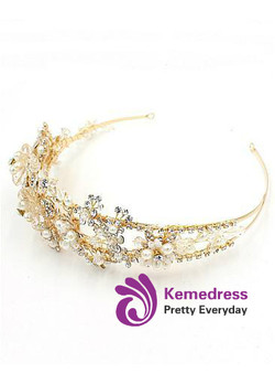 Cheap Elegant Alloy Hair Jewelry With Rhinestones & Pearls