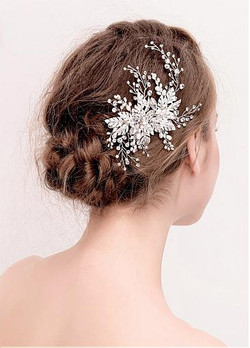 Beautiful Alloy Wedding Hair Jewelry With Rhinestones