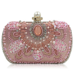 Cheap European Pillow Shape Diamante Decoration Clutch
