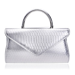 Cheap Classic Serpentine Solid Color Evening Clutch