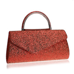 Bling bling Luxurious Solid Color PU Evening Clutch