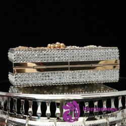 Luxury Dazzling Floral Beaded Evening Clutch