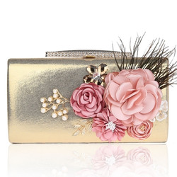 Cheap Latest Elegant Three-dimensional Flower Clutch