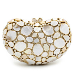 Luxury Diamante Hollow Gemstone Evening Clutch