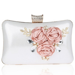 Cheap Gorgeous Diamond Flower Decoration Clutch