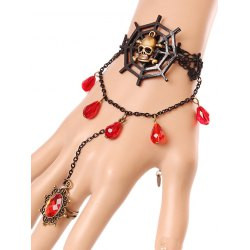 Cheap Spider Web Lace Bracelet with Ring
